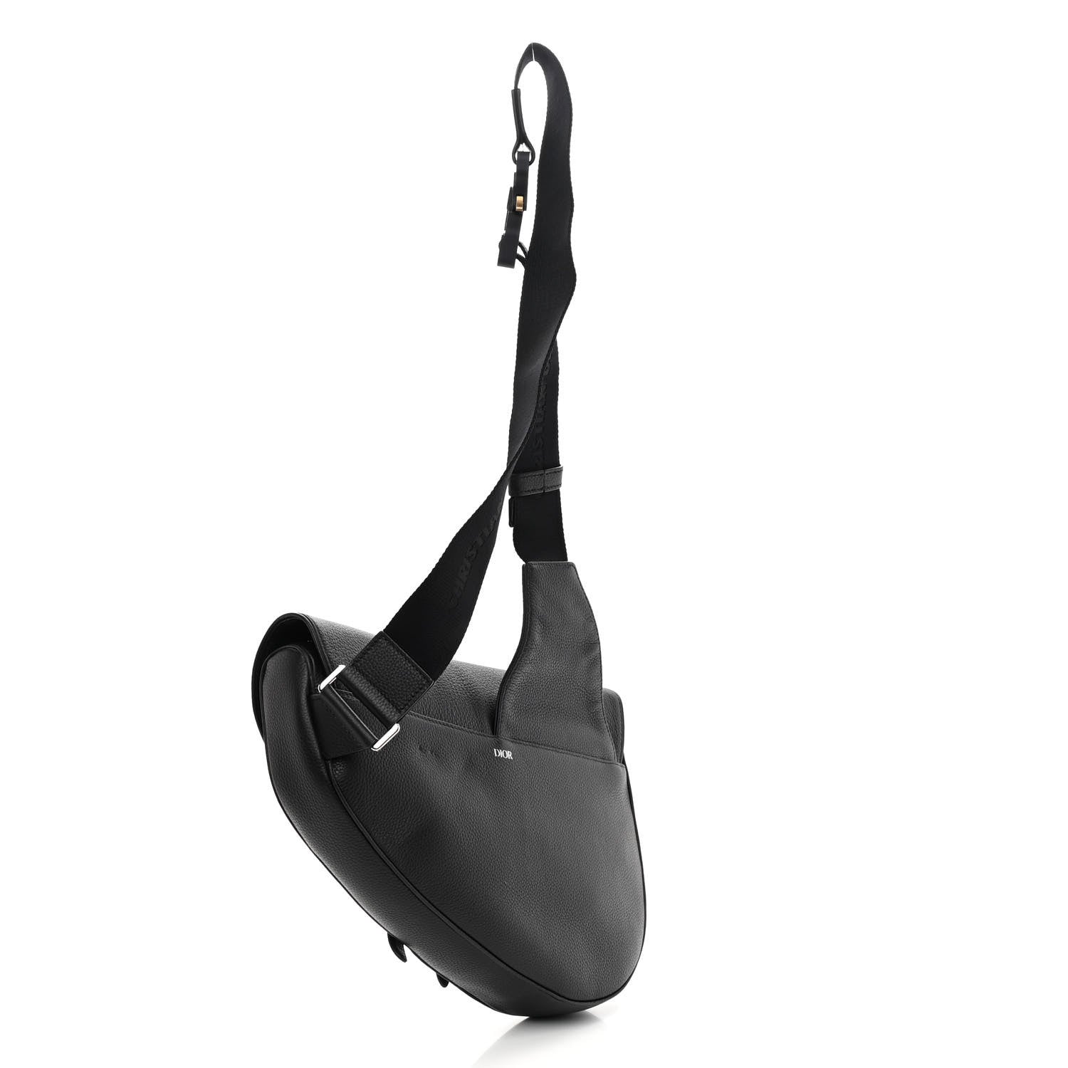 Christian Dior Grained Calfskin Mens Maxi Saddle Bag Back 4 of 15