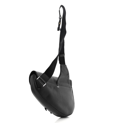 Christian Dior Grained Calfskin Mens Maxi Saddle Bag Back 4 of 15