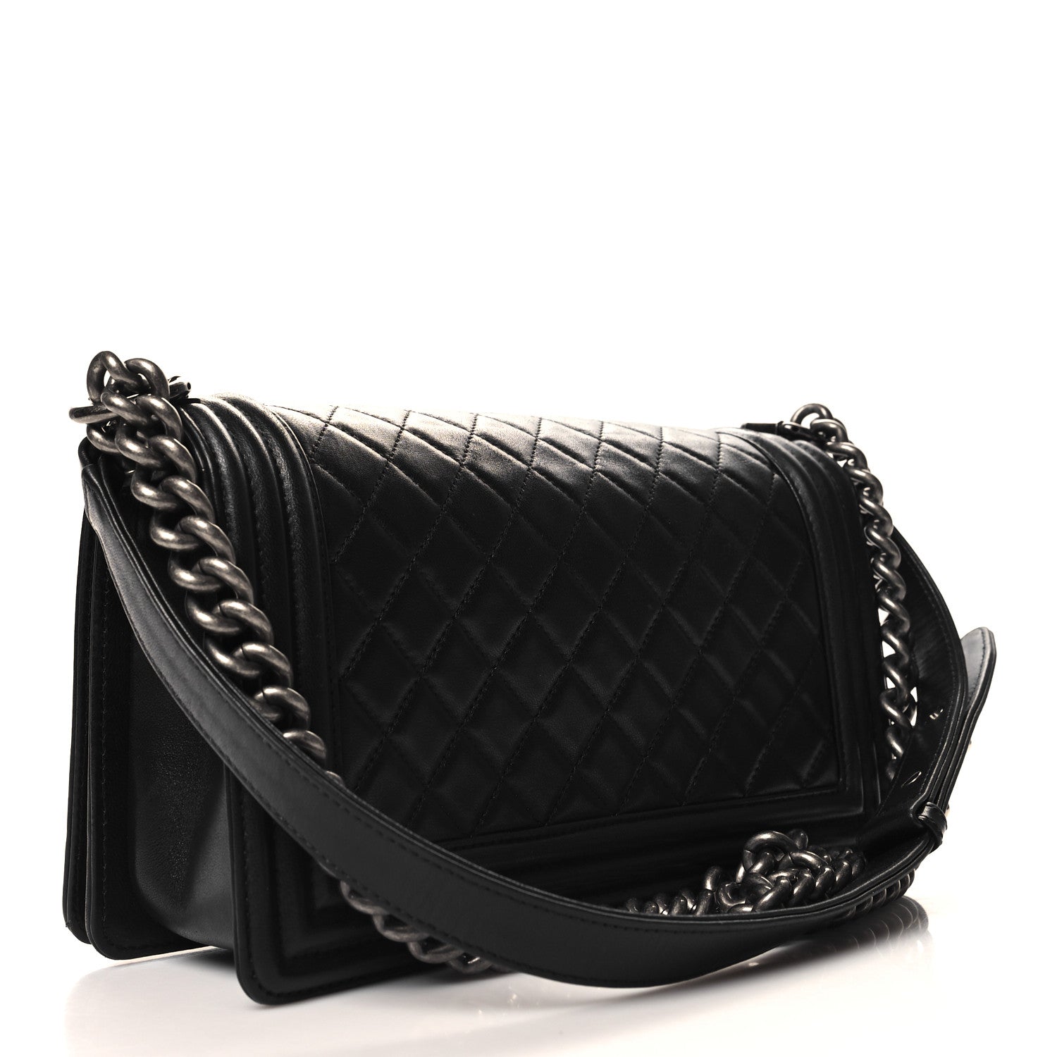 Chanel Lambskin Quilted Medium Boy Flap Black 3 of 11