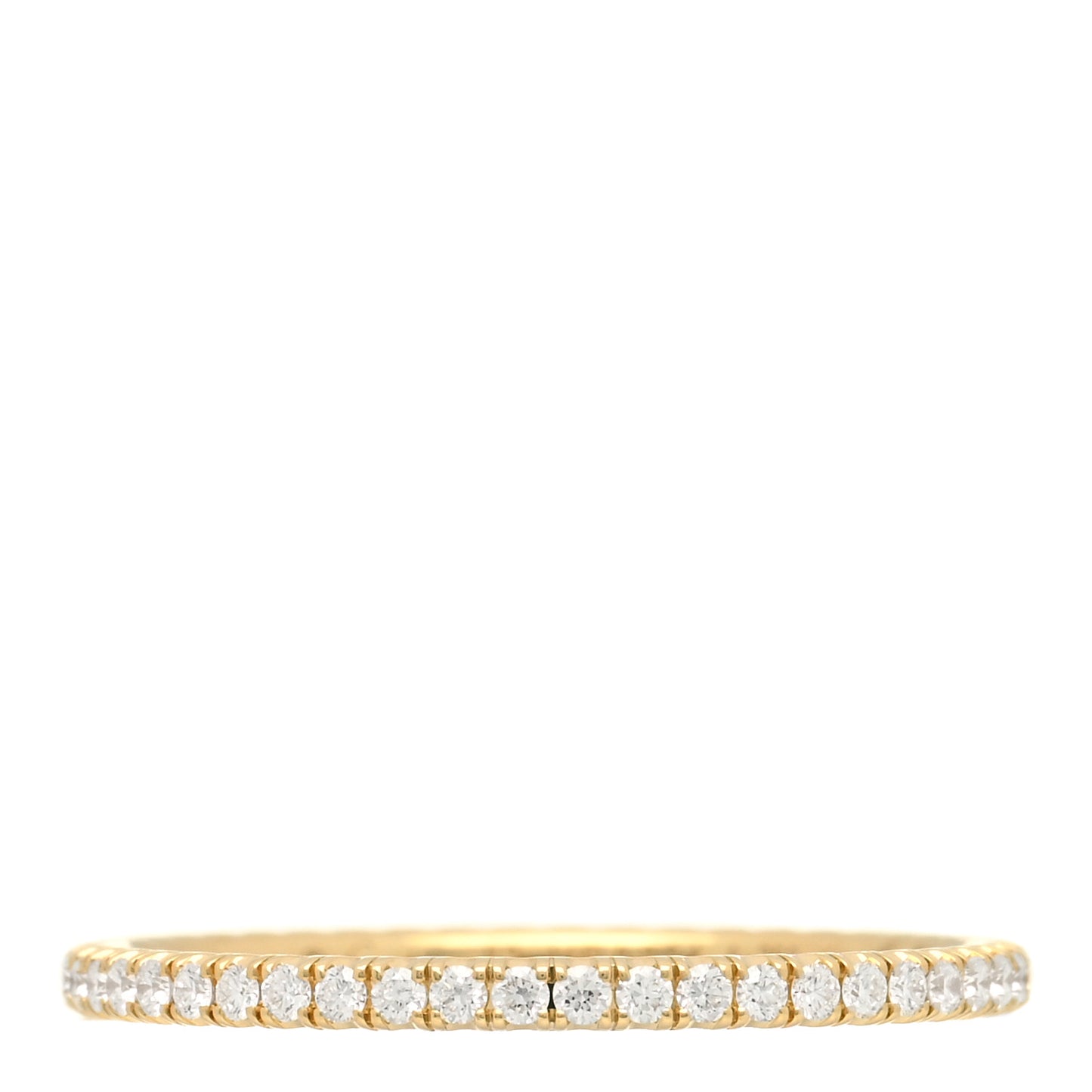 18K Yellow Gold Diamond 1.5mm Etincelle de Cartier Wedding Band Ring 52 6