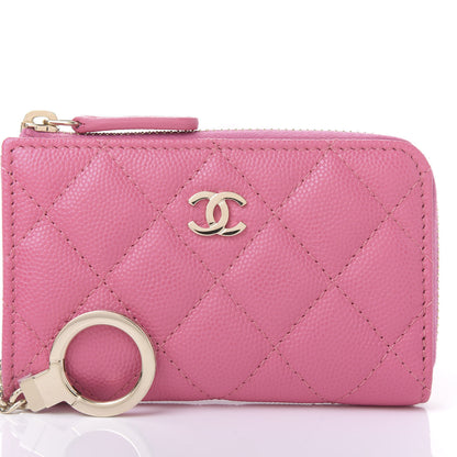 Chanel Caviar Quilted Key Holder Case Pink 10 of 11