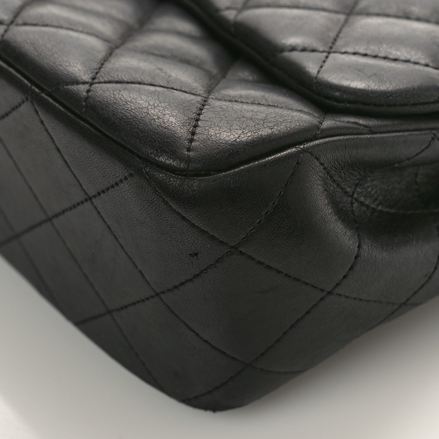Chanel Lambskin Quilted Jumbo Single Flap Black 9 of 17