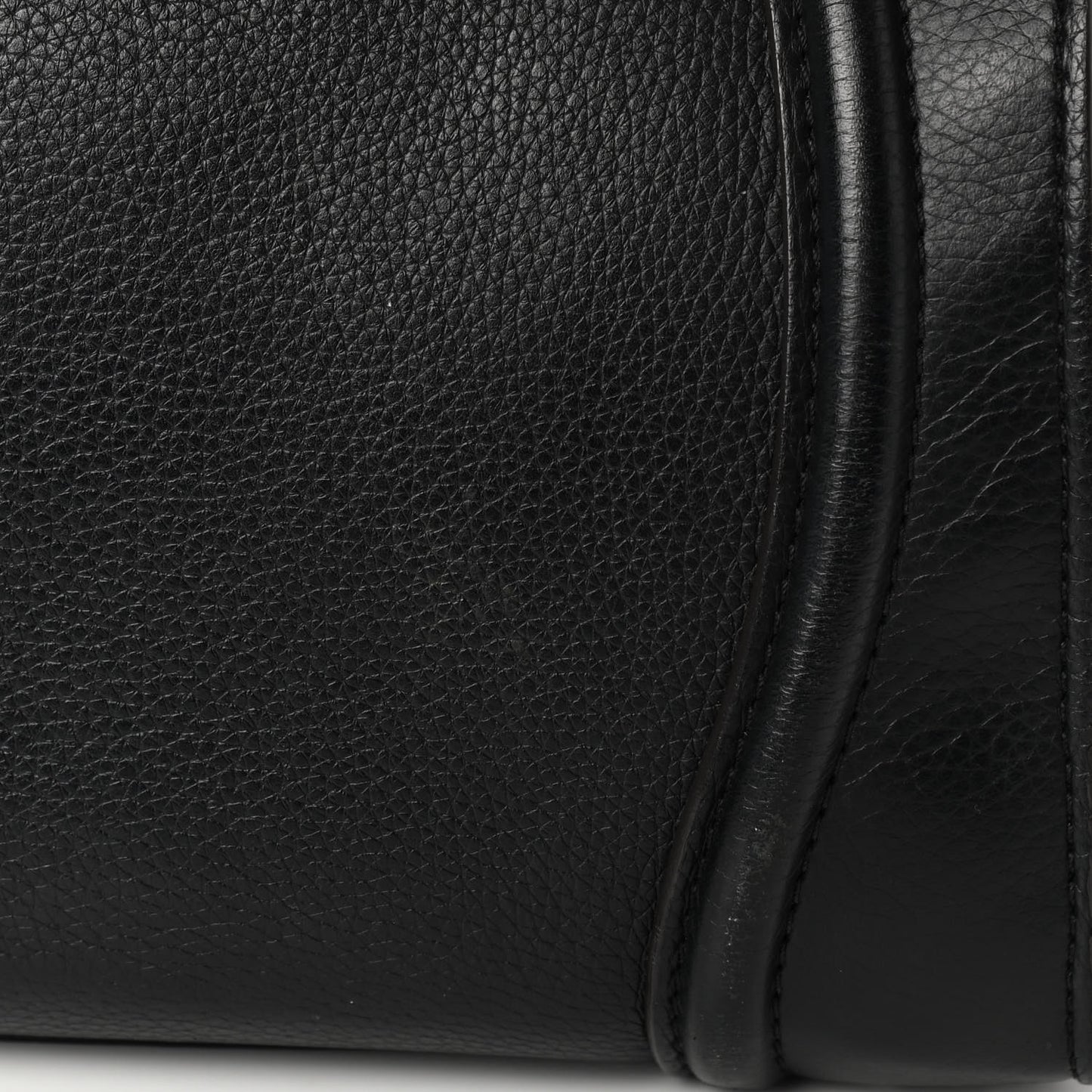 Drummed Calfskin Mini Luggage Black