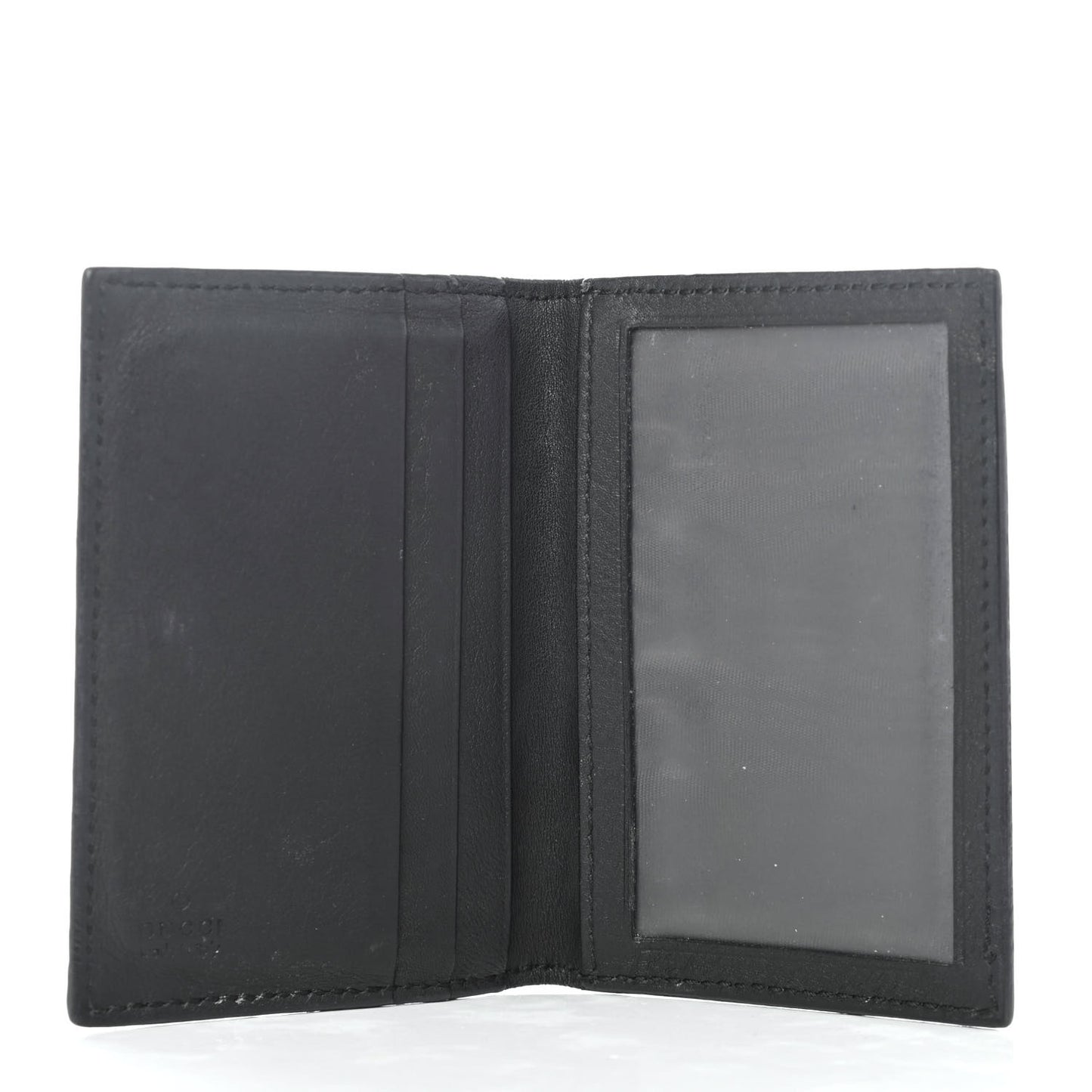 Guccissima Margaux Calfskin Avel Train Pass Card Case Black