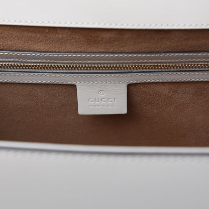 Gucci Calfskin Maxi Sylvie Top Handle Bag White 6 of 10