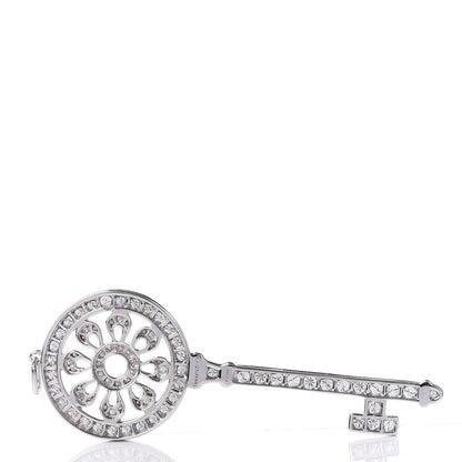 Tiffany Platinum Diamond Petals Key Pendant 3 of 4