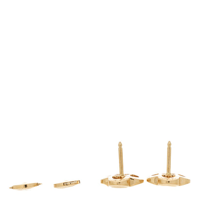 Van Cleef & Arpels 18K Yellow Gold Mother of Pearl Pure Alhambra Earrings 3 of 4