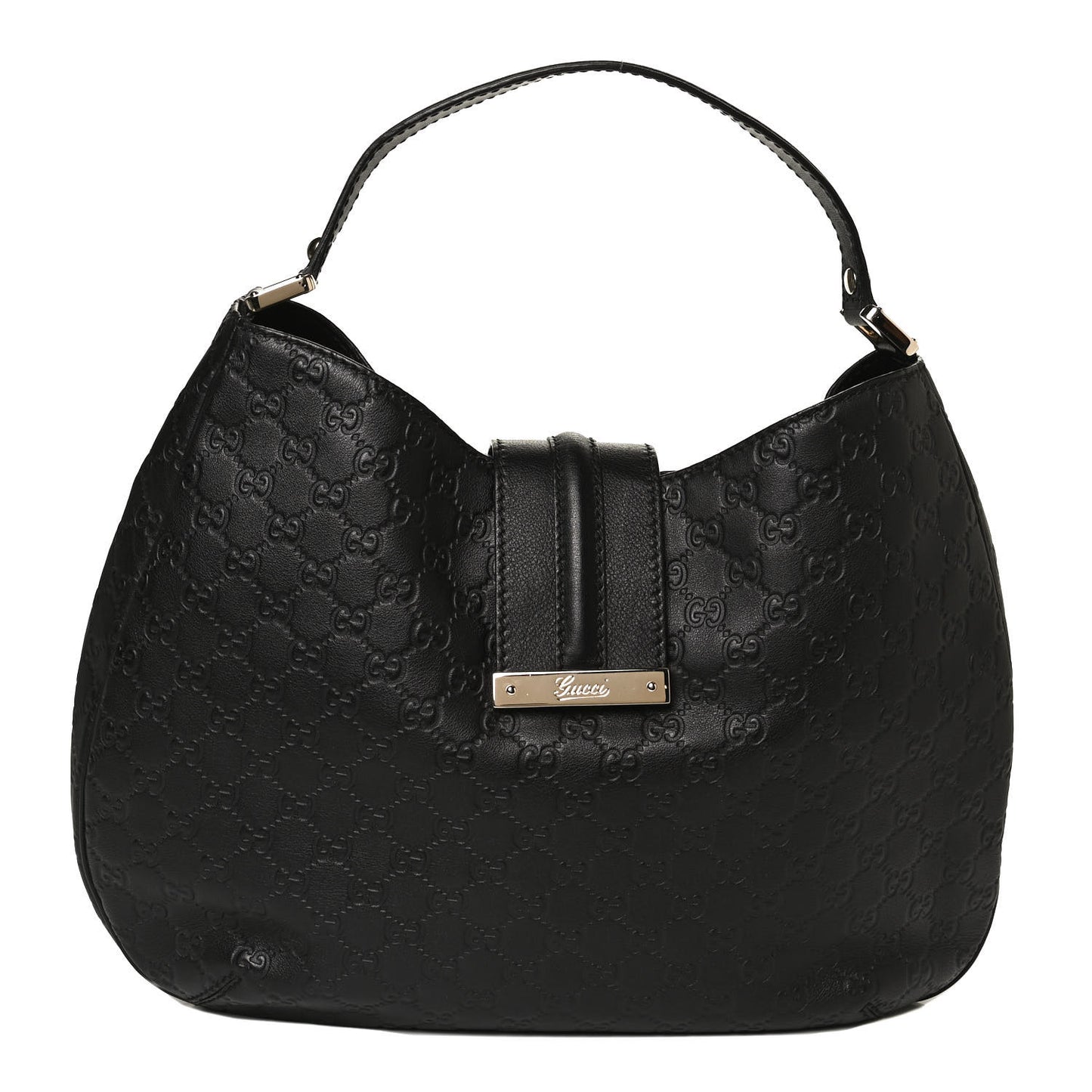 Guccissima Large New Ladies Web Hobo Black