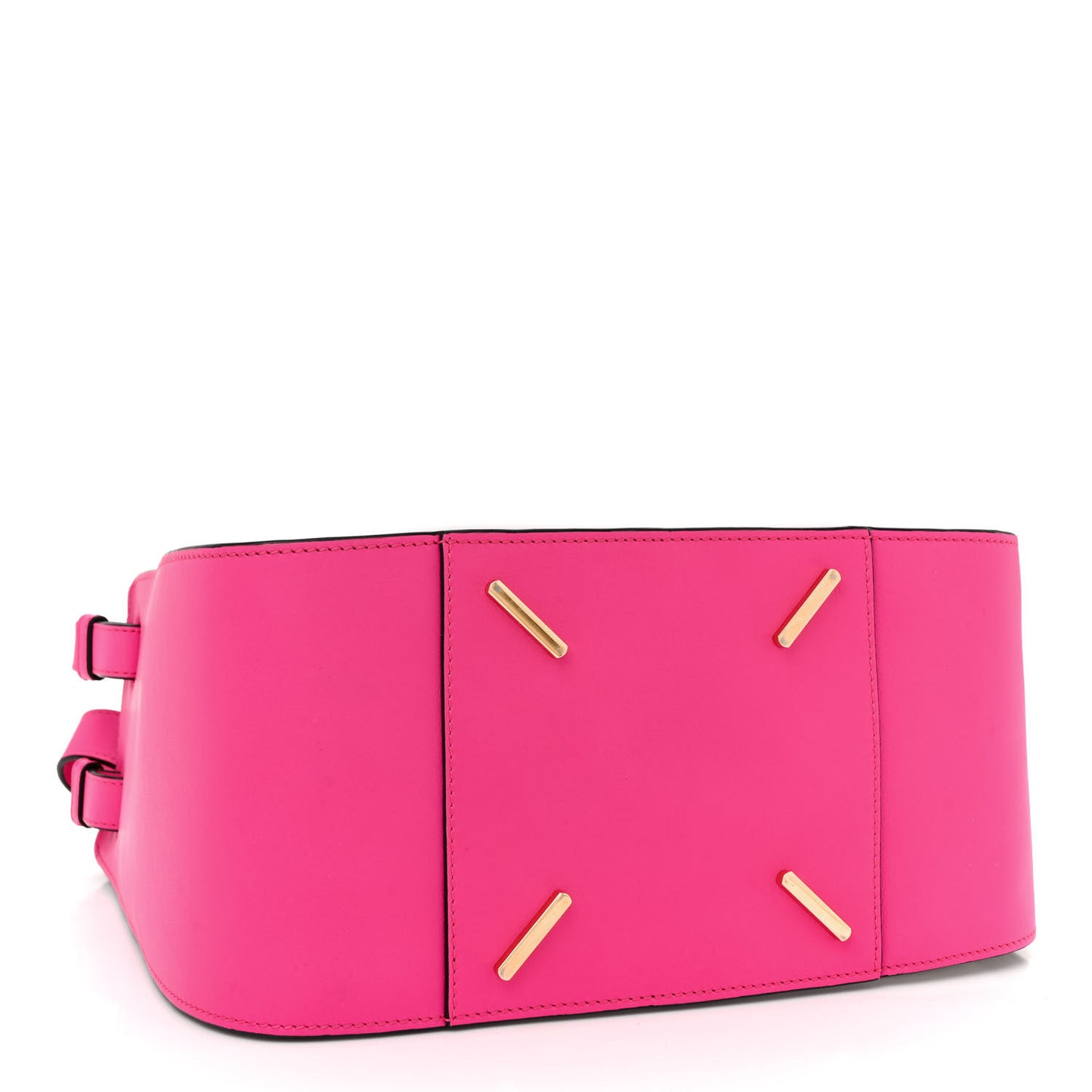 Calfskin Small Hammock Shoulder Bag Shocking Pink White