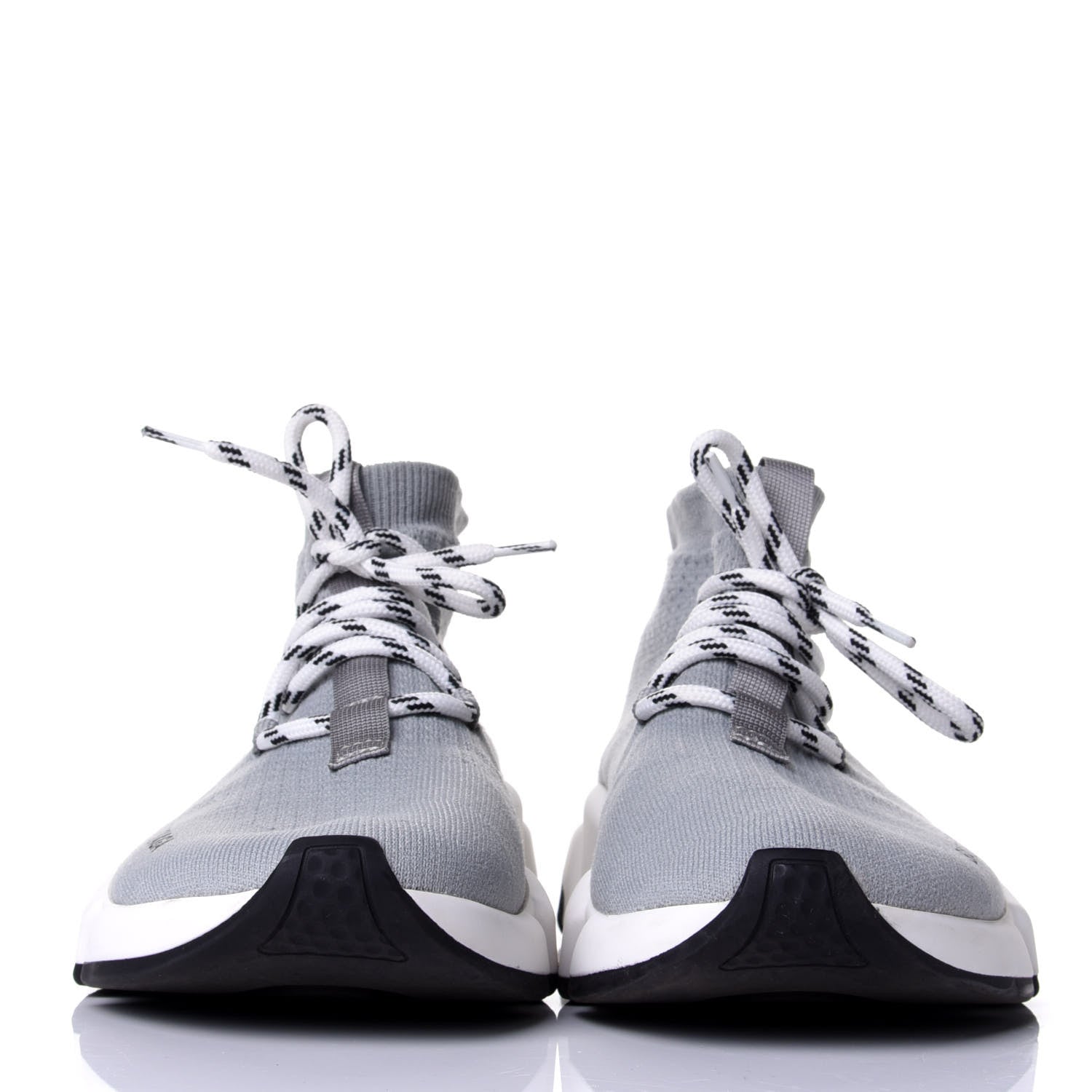 Balenciaga Neoprene Knit Womens Speed Lace Up Sneakers 39 Gris 2 of 10