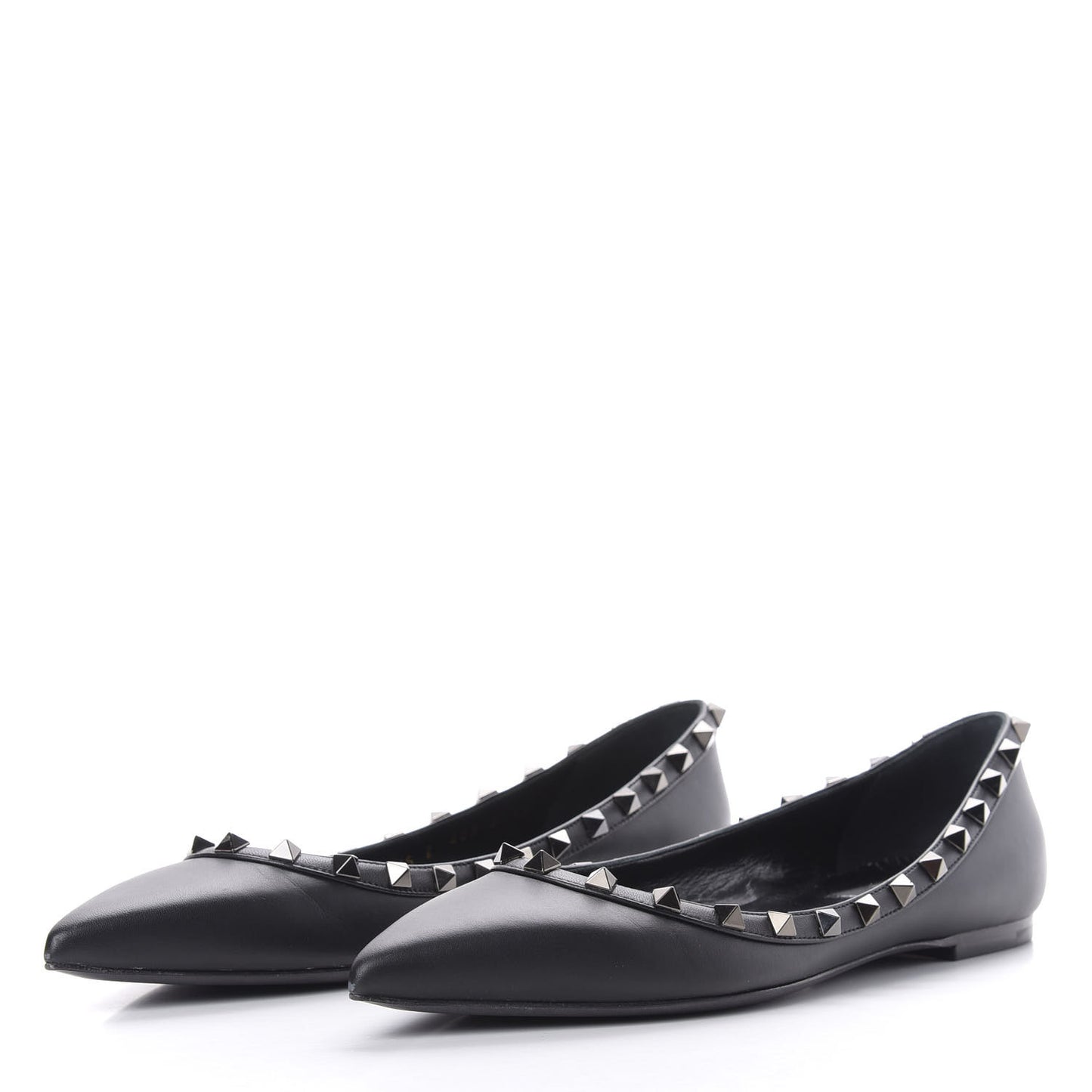 Nappa Rockstud Ballerina Flats 39 Black