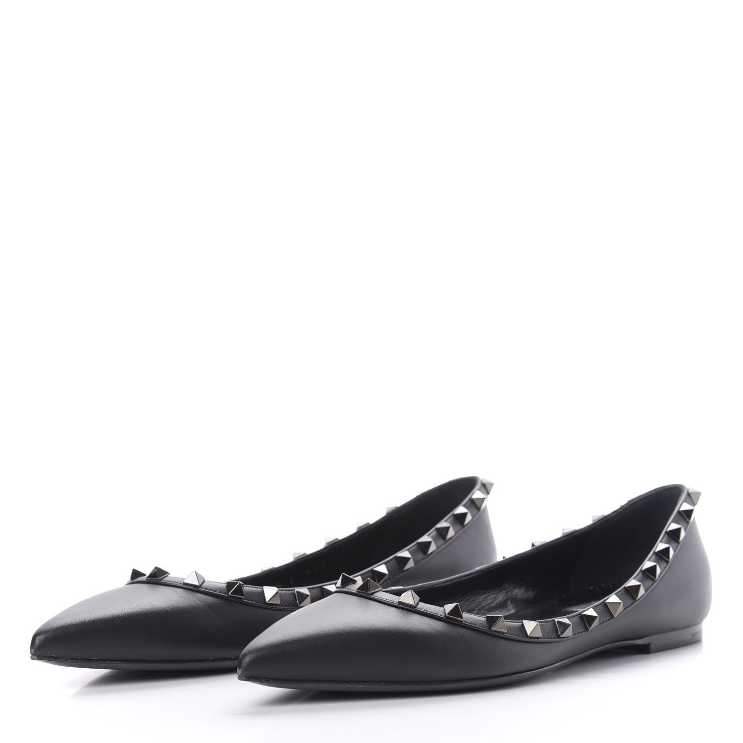 Valentino Garavani Nappa Rockstud Ballerina Flats 39 Black 3 of 10