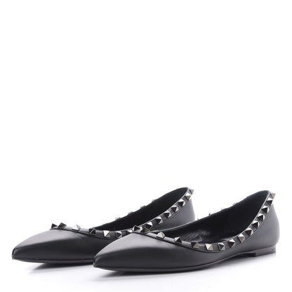 Valentino Garavani Nappa Rockstud Ballerina Flats 39 Black 3 of 10