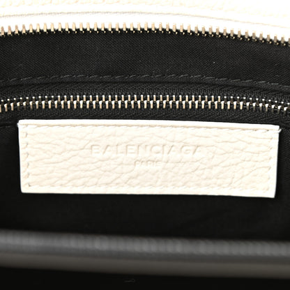 Balenciaga Calfskin Medium Logo North South Shopping Tote White 6 of 9