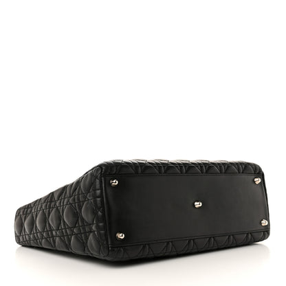 Christian Dior Lambskin Cannage Large Lady Dior Black 4 of 16