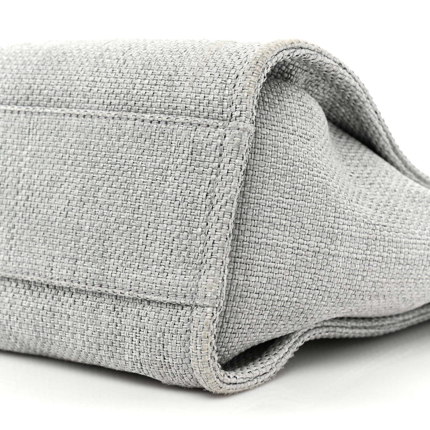 Chanel Woven Straw Raffia Small Deauville Tote Grey 8 of 10