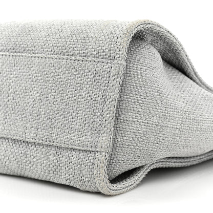 Chanel Woven Straw Raffia Small Deauville Tote Grey 8 of 10