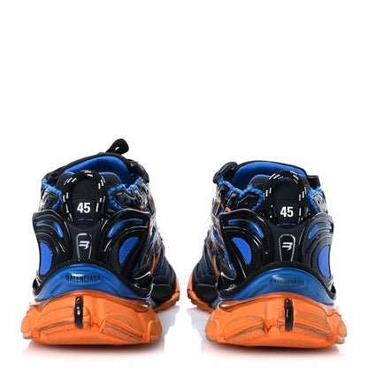 Balenciaga Mesh Rubber Bi-Color Mens Runner Sneakers 12 Blue Orange Black White 6 of 14