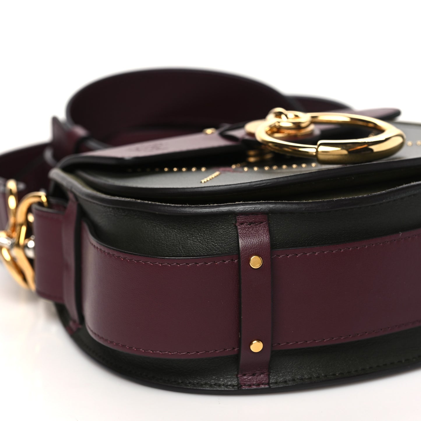 Calfskin Little Horses Embroidered Baroque Small Tess Bag Deep Forest