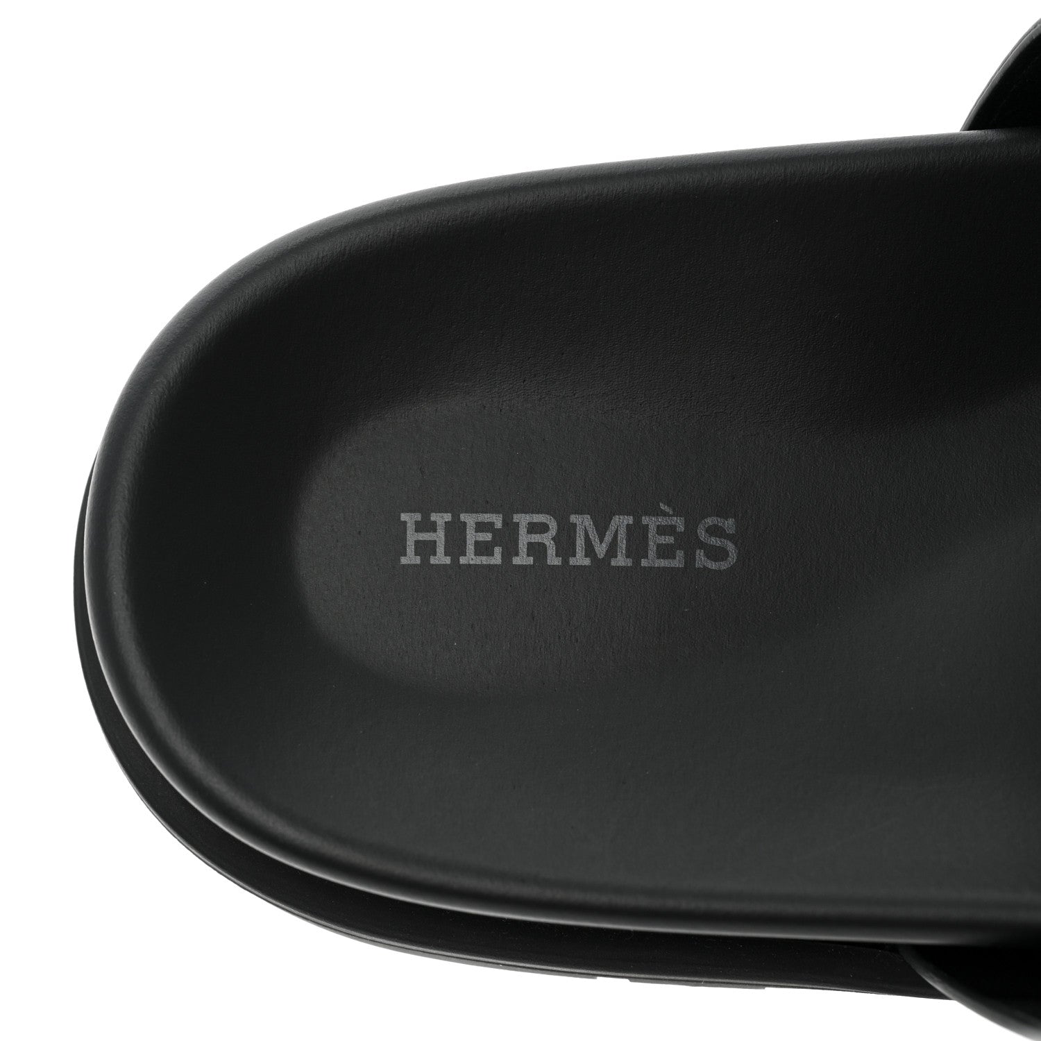 Hermes Calfskin Mens Chypre Sandals 44 Black 7 of 8
