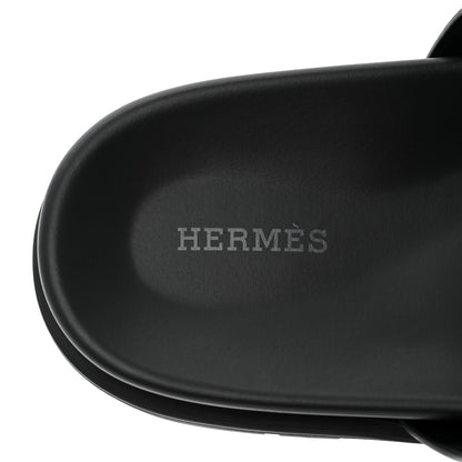 Hermes Calfskin Mens Chypre Sandals 44 Black 7 of 8