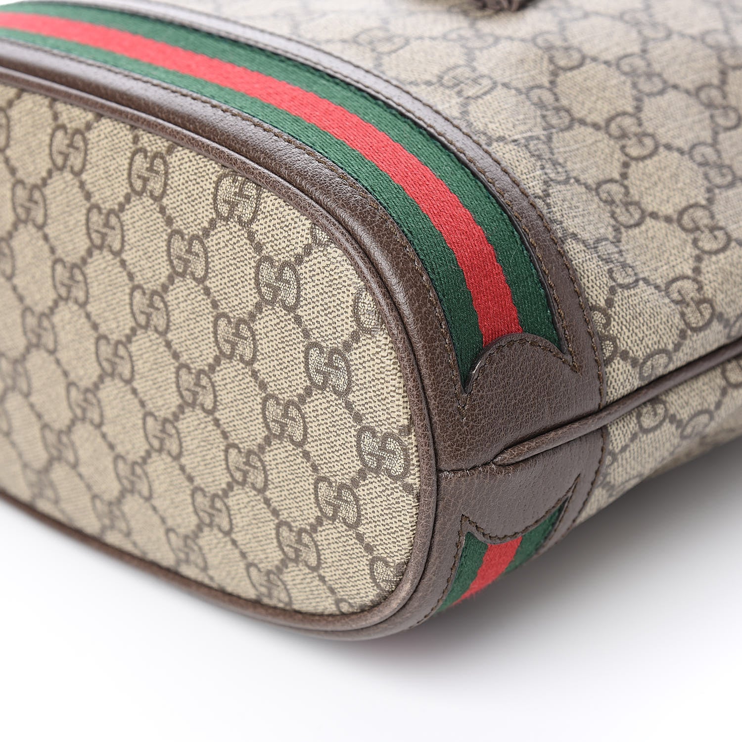 Gucci GG Supreme Monogram Web Ophidia Bucket Bag Brown 9 of 10