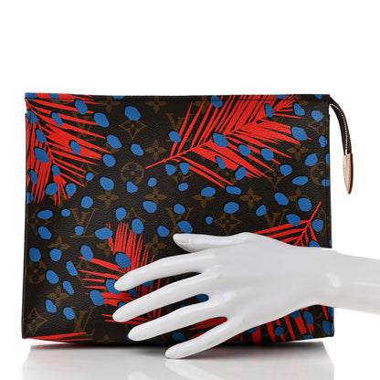 Louis Vuitton Monogram Jungle Dots Toiletry Pouch 26 Coquelicot Denim 2 of 6