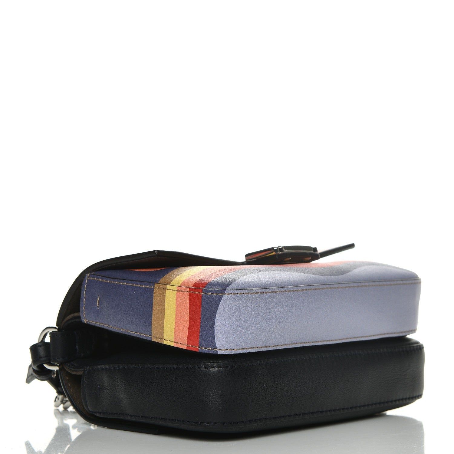 Fendi Vitello Dolce Hypnotic Micro Double Baguette Multicolor Blue Notte 4 of 10