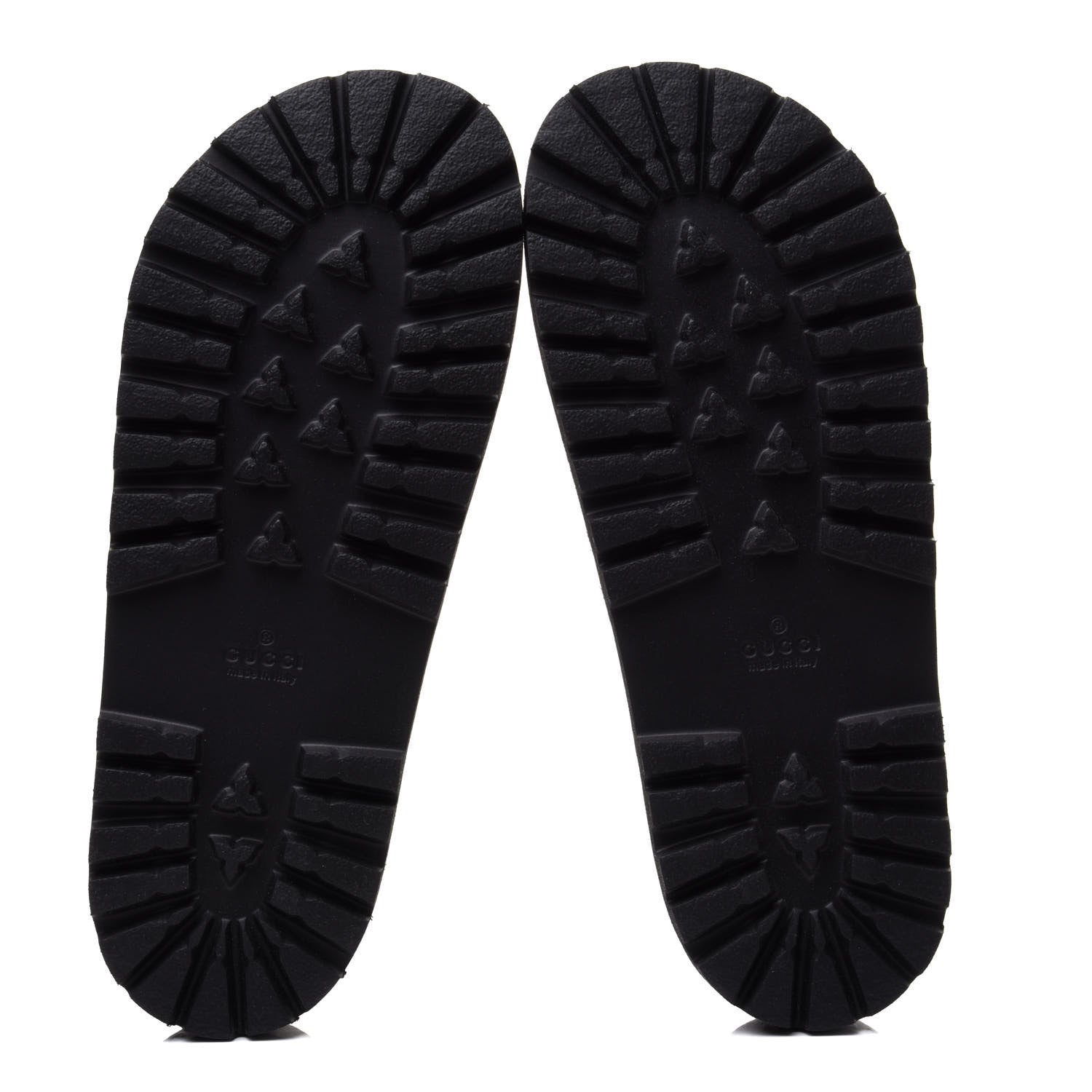 Gucci GG Supreme Monogram Tiger Mens Lug Sole Slide Sandals 9 Ebony 6 of 9
