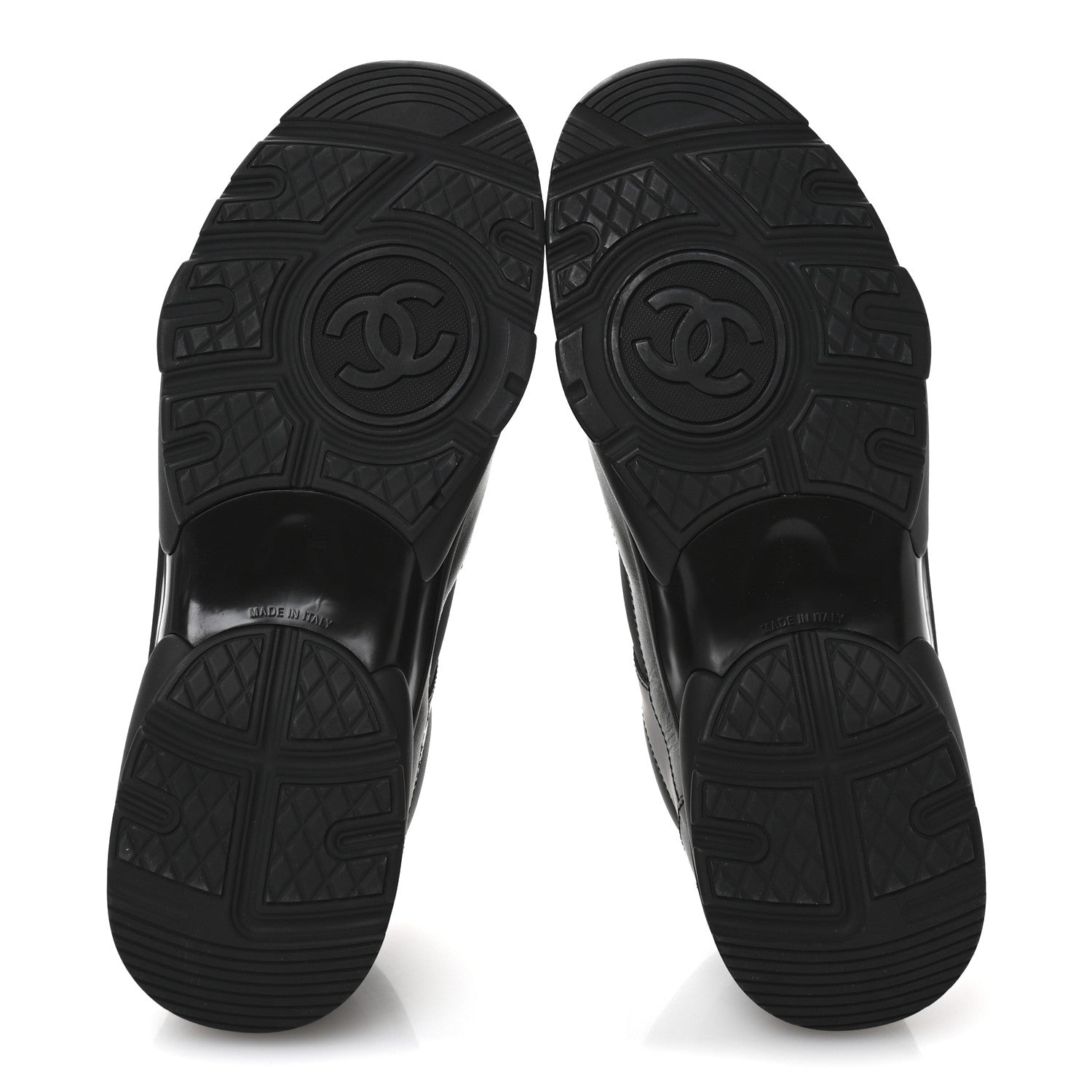 Chanel Calfskin Lambskin CC Uniform Sneakers 42 Black 6 of 8