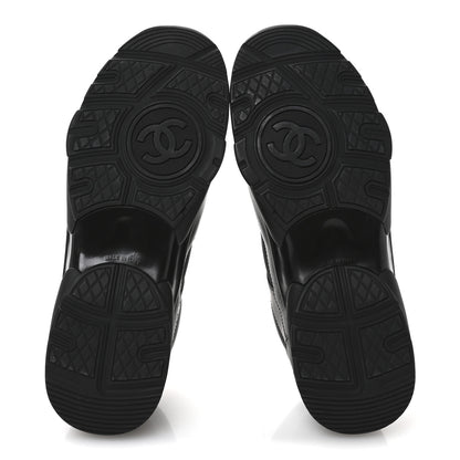 Chanel Calfskin Lambskin CC Uniform Sneakers 42 Black 6 of 8