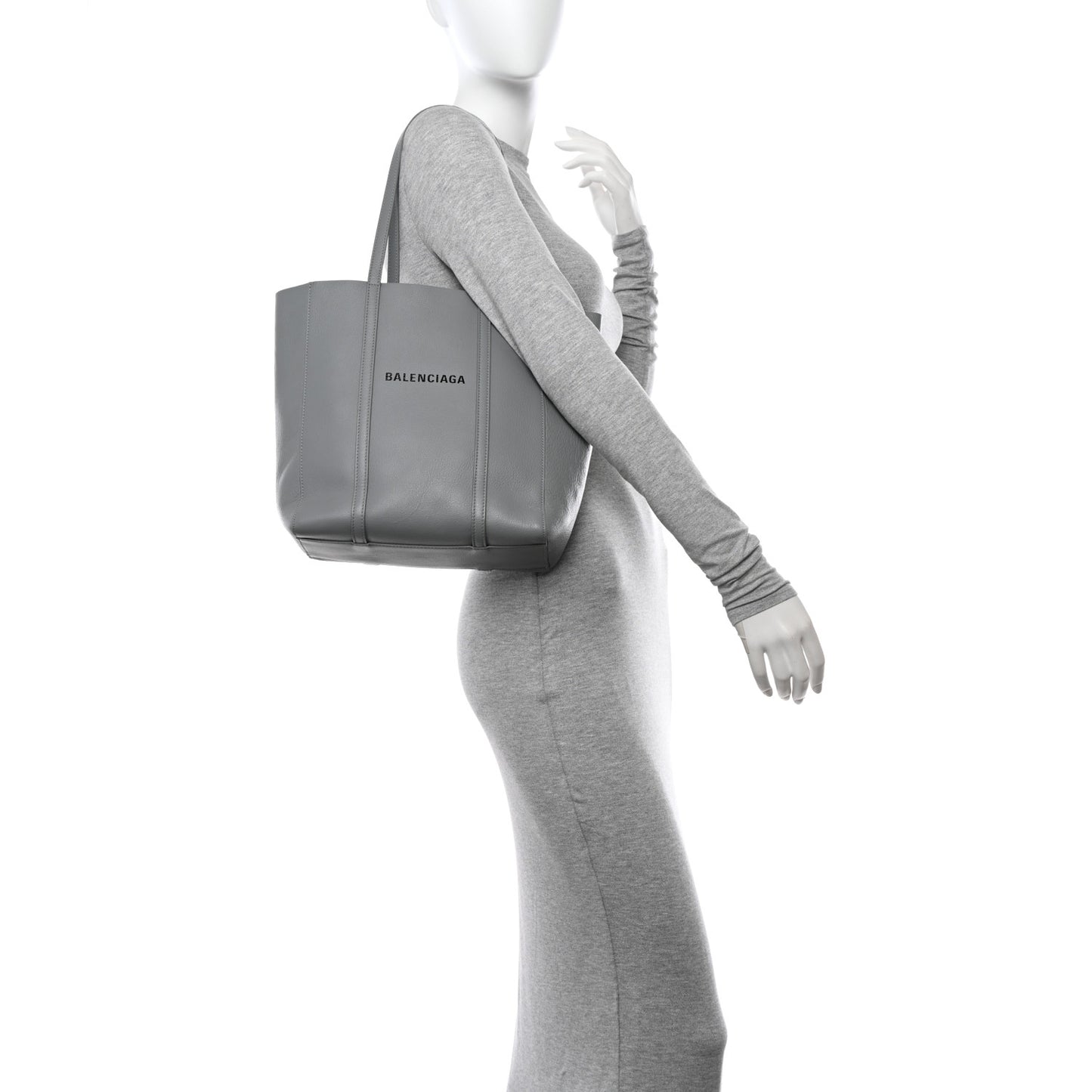 Calfskin XS Everyday Tote Balenciaga Grey Black