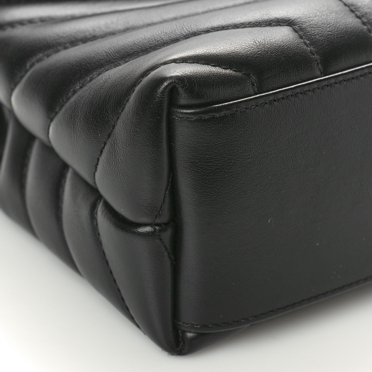 Saint Laurent Calfskin Y Quilted Monogram Small Loulou Chain Satchel Black 10 of 12