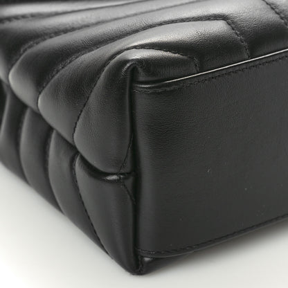 Saint Laurent Calfskin Y Quilted Monogram Small Loulou Chain Satchel Black 10 of 12