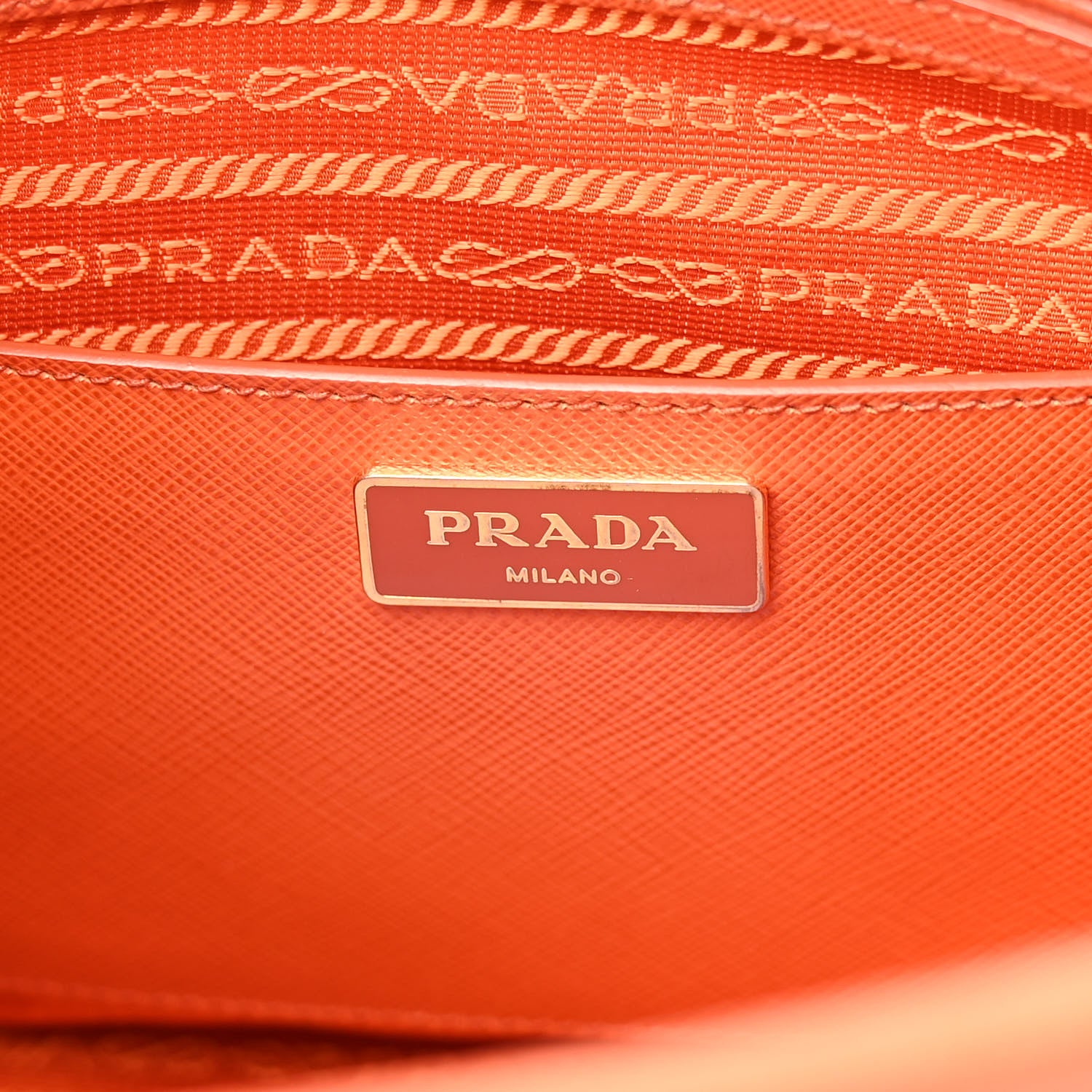 Prada Saffiano Lux Open Medium Promenade Tote Papaya 6 of 18