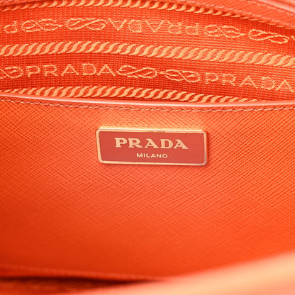 Prada Saffiano Lux Open Medium Promenade Tote Papaya 6 of 18