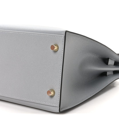 Hermes Madame Calfskin Kelly Sellier 28 Gris Pantin 10 of 11