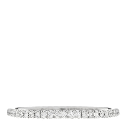 Cartier 18K White Gold Diamond 1.5mm Étincelle de Cartier Wedding Band Ring 54 6.75 1 of 5