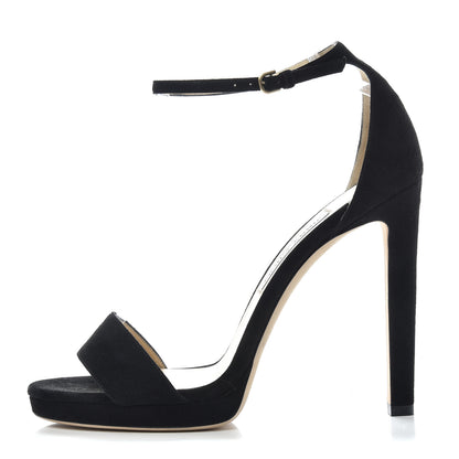 Jimmy Choo Suede Misty 120 Sandals 40 Black 1 of 10