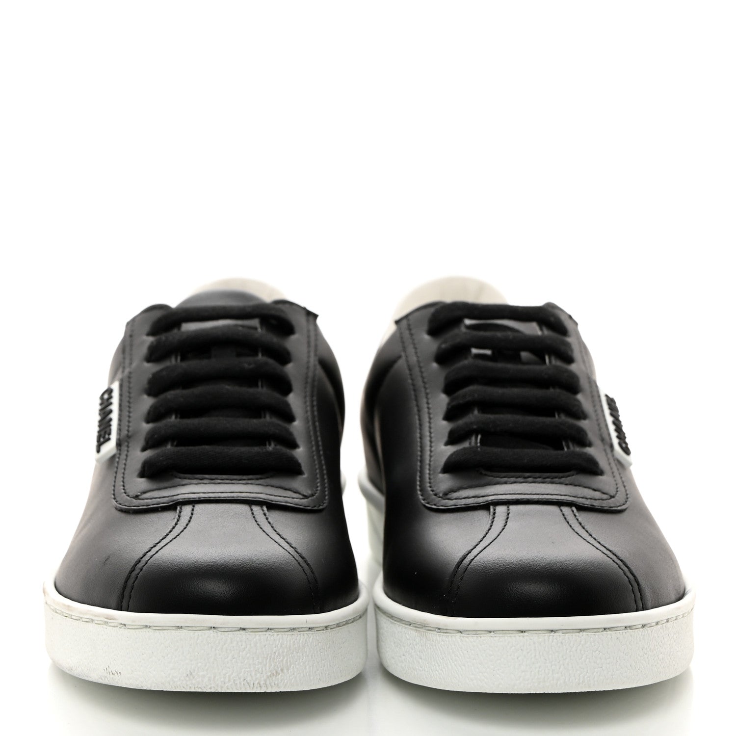 Chanel Calfskin CC Womens Sneakers 37 Black 2 of 9