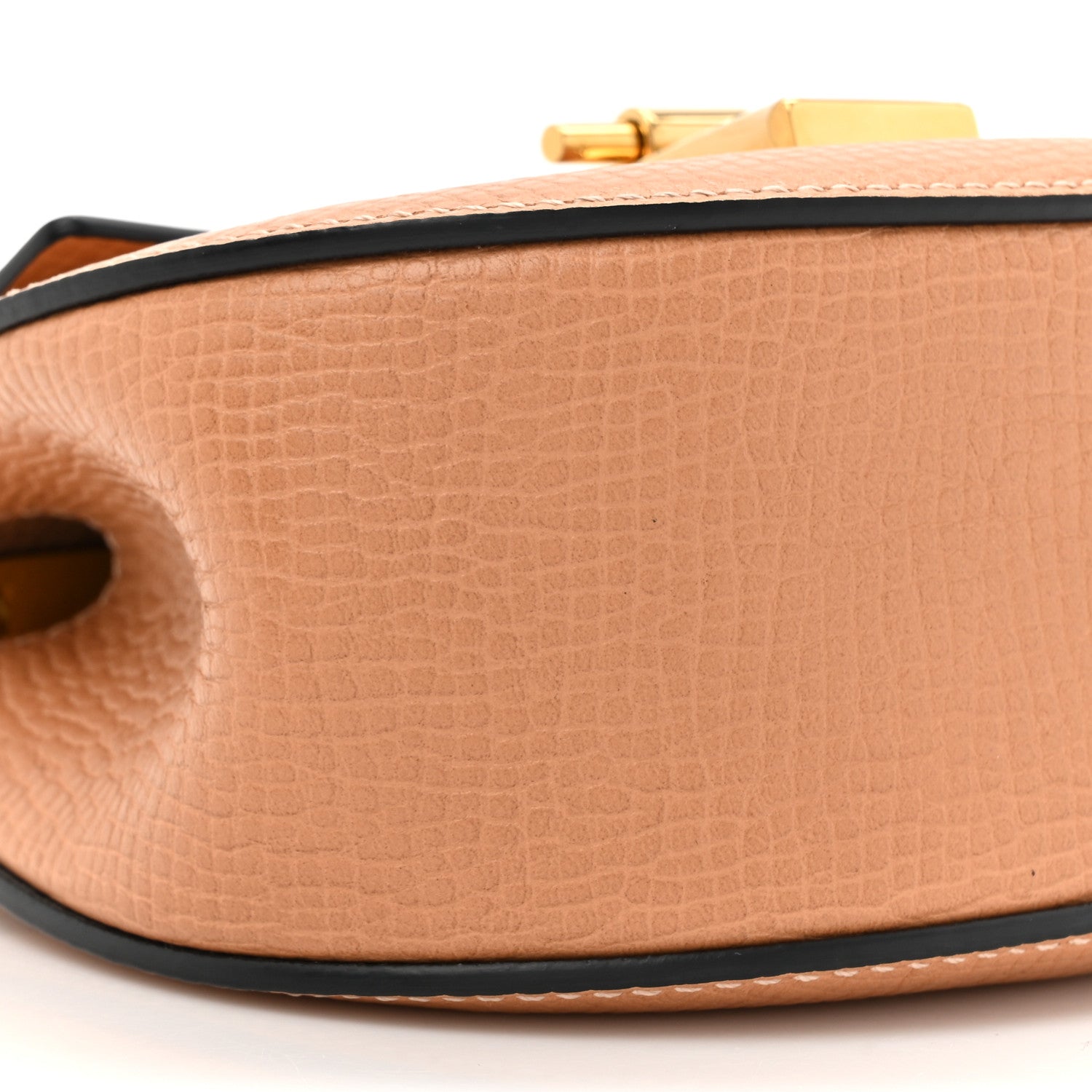 Chloe Grained Calfskin Lambskin Mini Bi-Color Drew Shoulder Bag Wet Sand Sunflower 10 of 11