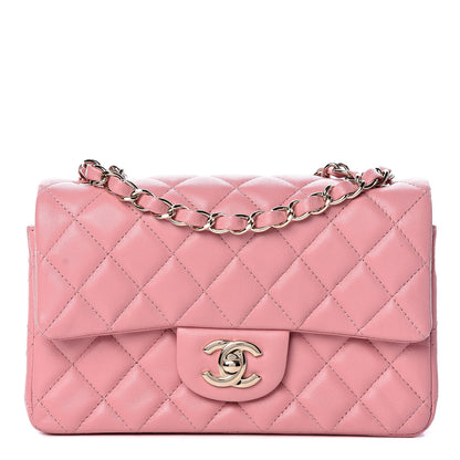 Chanel Lambskin Quilted Mini Rectangular Flap Pink 1 of 10