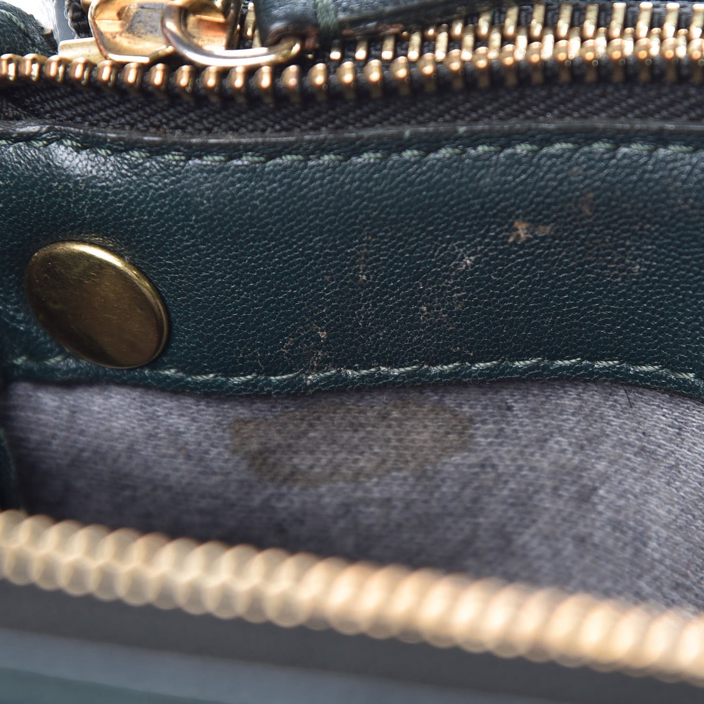 Lambskin Small Trio Crossbody Bag Dark Green