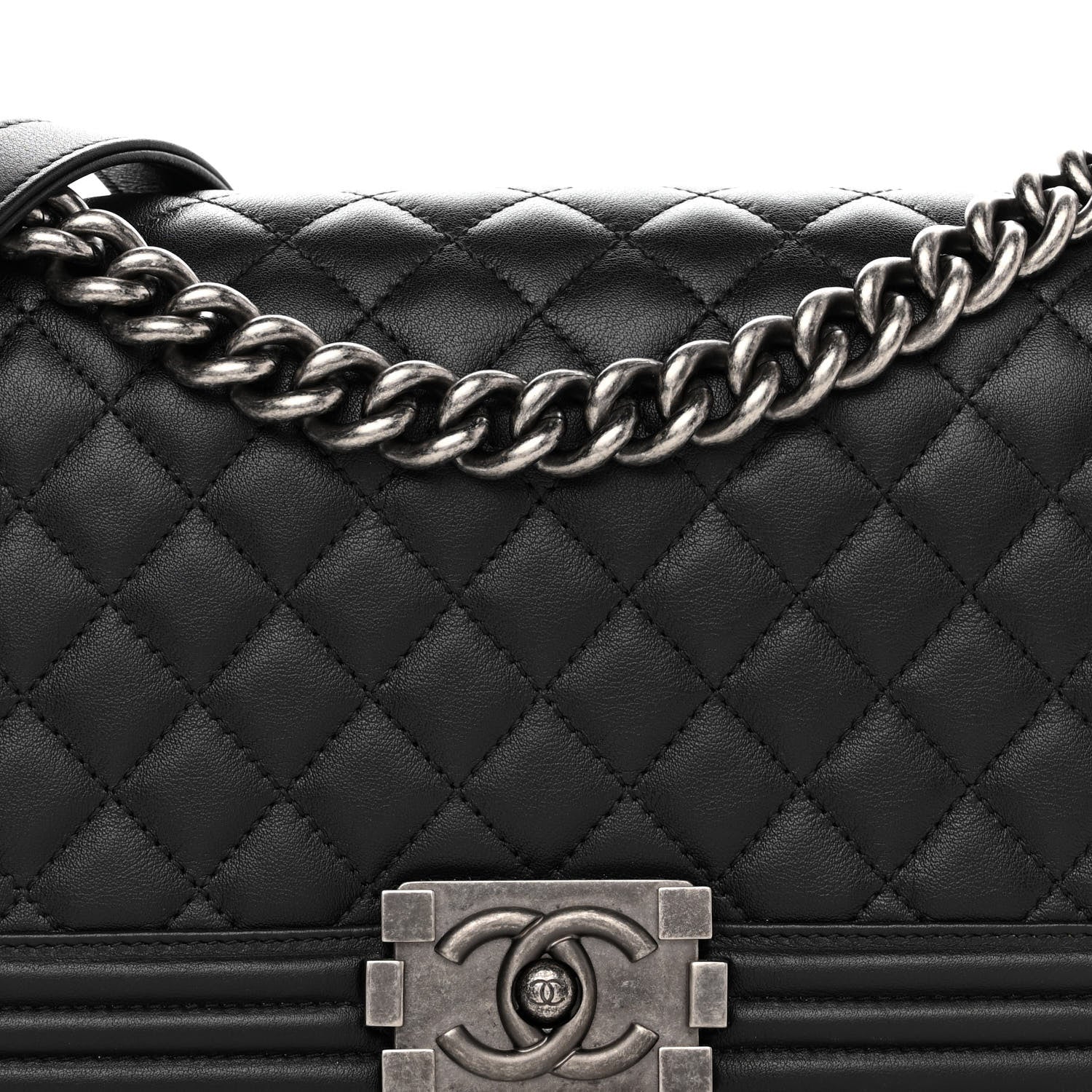 Chanel Calfskin Quilted Medium Boy Flap Black 8 of 12