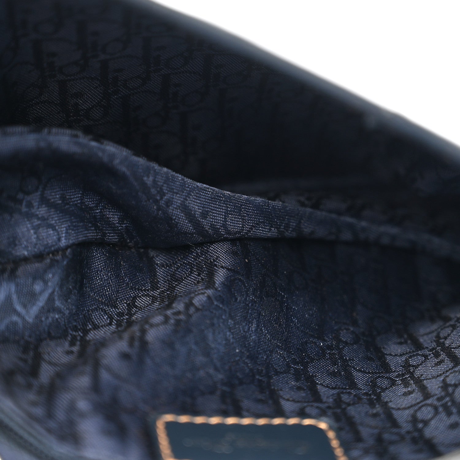 Christian Dior Denim Crystal Floral Embroidered Saddle Bag Multicolor 5 of 13