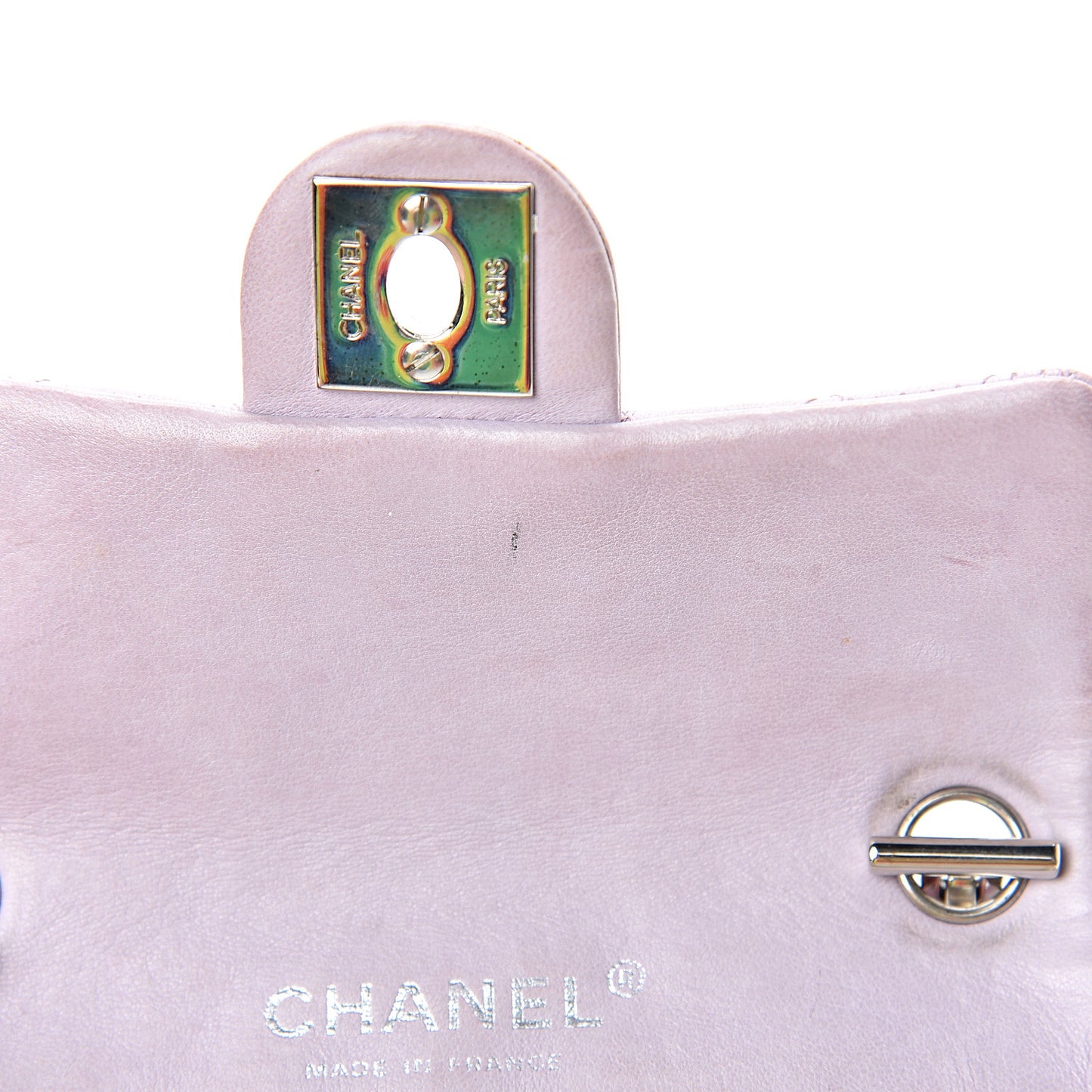 Lambskin Quilted Mini Valentine Flap Lilac