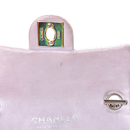 Chanel Lambskin Quilted Mini Valentine Flap Lilac 9 of 22