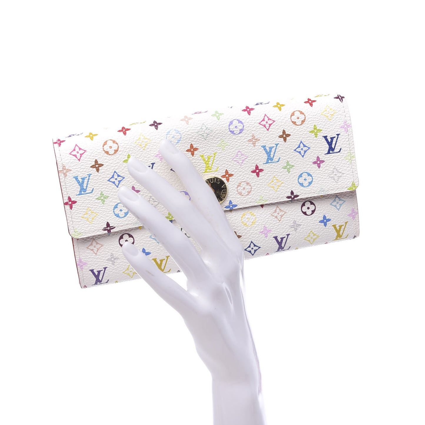 Monogram Multicolor Sarah Wallet White Orange