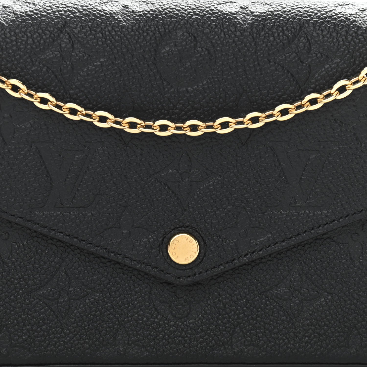 Louis Vuitton Empreinte Pochette Felicie Chain Wallet Black 9 of 12