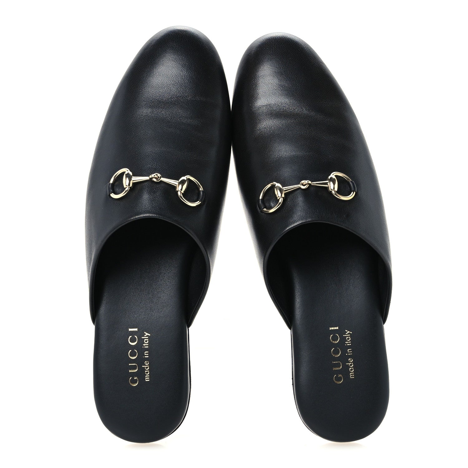 Gucci Nappa Annette Horsebit Slippers 39.5 Black 2 of 10